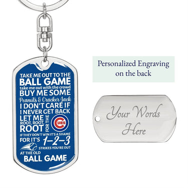 Ball Game Cubs Keychain - Love You This Much